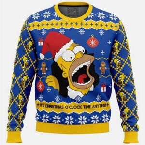 Homer Simpson-themed "ugly" Christmas sweater - Size Small